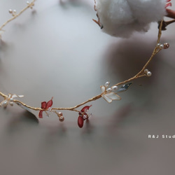 小可愛花圈-手作水晶花樹脂飾品 新娘頭飾/伴娘配飾 第3張的照片