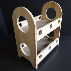 ハンドメイド 猫ちゃん ワンチャン ペット用 2段ベッド♫ 収納スペース