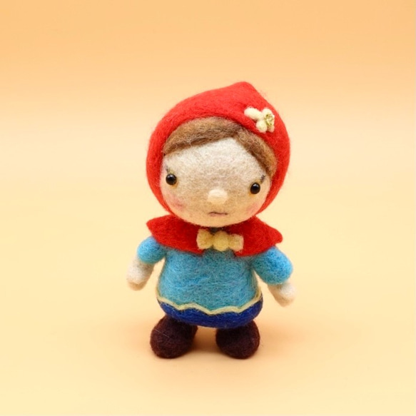 羊毛フェルト 童話シリーズ 赤ずきんちゃん 羊毛フェルト Howakero（ほ