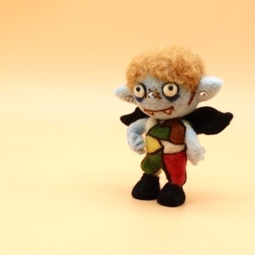 羊毛フェルト お洒落ヘアー ドラキュラ君 羊毛フェルト Howakero