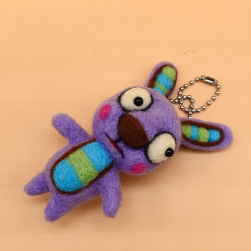 けろ様 うさぎさん羊毛フェルトストラップ Deer Dollpamm Arubi けろ様 うさぎさん羊毛フェルトストラップ ロバ