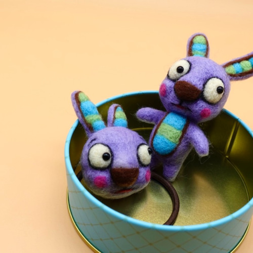 羊毛フェルト ストラップシリーズ うさぎさん 羊毛フェルト Howakero