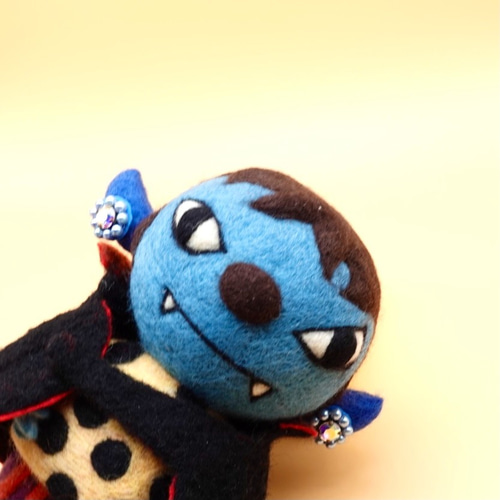 ほわケロ　羊毛人形（Ｌ）　伯爵　ドラキュラ君 Howakero ほわケロ 羊毛人形（L） 伯爵 ドラキュラ君 - 羊毛フェルト