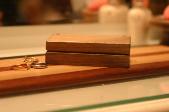 木製 アクセサリーボックス　ジュエリーケース　指輪入れ　 3枚目の画像