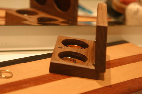 木製 アクセサリーボックス　ジュエリーケース　指輪入れ　 5枚目の画像