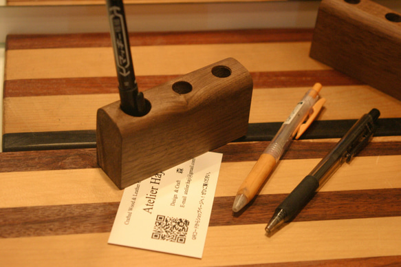 木製 ペン立て　ペンスタンド　ハンコホルダー　 1枚目の画像