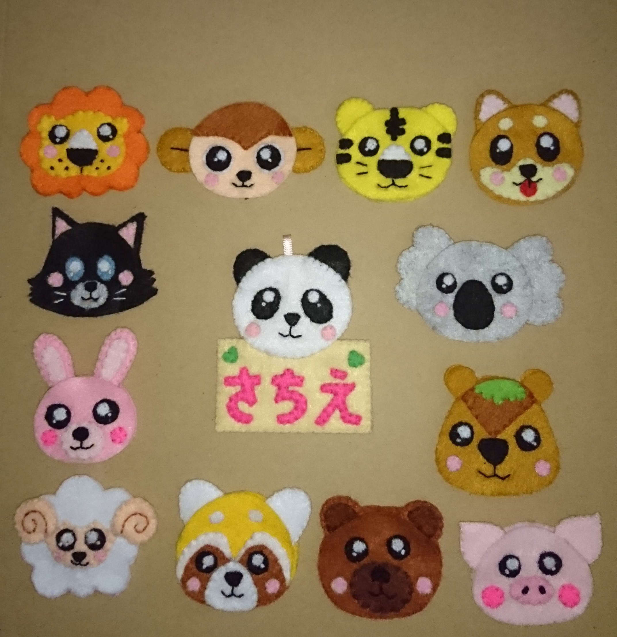 動物【アニマル】☆ネームタグ【名札】☆フエルト その他入園