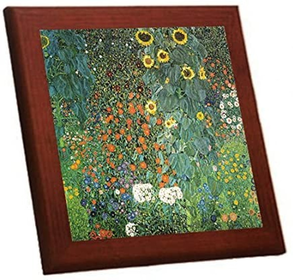 クリムト 「ヒマワリの咲く農家の庭」 立体複製名画 クリムト複製レプリカ 「ヒマワリの咲く農家の庭」 （彩美版