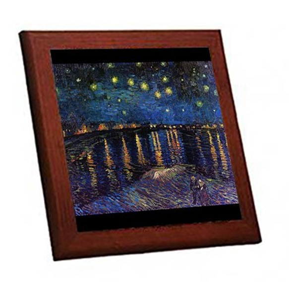 ゴッホ『 ローヌ川の星月夜 』の木枠付きフォトタイル（世界の名画シリーズ） 3枚目の画像