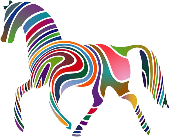 虹の馬のマウスパッド：フォトパッド（ 馬シリーズ ） (白地) 2枚目の画像