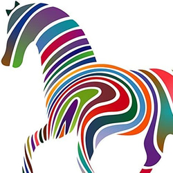虹の馬のマウスパッド：フォトパッド（ 馬シリーズ ） (白地) 3枚目の画像