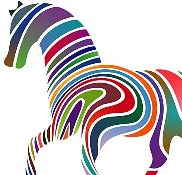 虹の馬のマウスパッド：フォトパッド（ 馬シリーズ ） (白地) 3枚目の画像