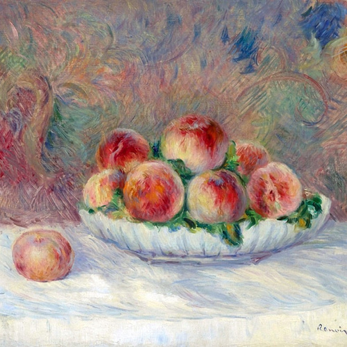 絵画　【桃】 ルノワール『桃』のマウスパッド：フォトパッド（世界の名画シリーズ