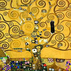 グスタフ・クリムト『 生命の樹（部分）』の写真タイル付き小物入れ 1（Jewelry Box）（ 世界の名画シリーズ ） 3枚目の画像
