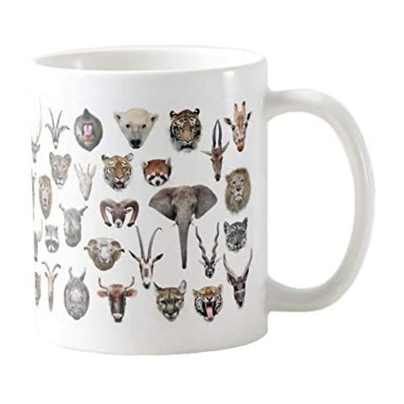 動物の顔のマグカップ：フォトマグ （世界の野生動物シリーズ） 1枚目の画像