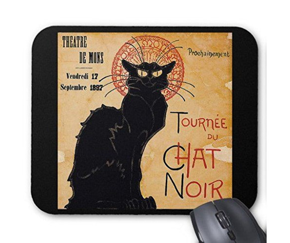 テオフィル・スタンラン 『 黒猫 』のマウスパッド 2 (横位置)：フォトパッド（世界の名画シリーズ） 1枚目の画像