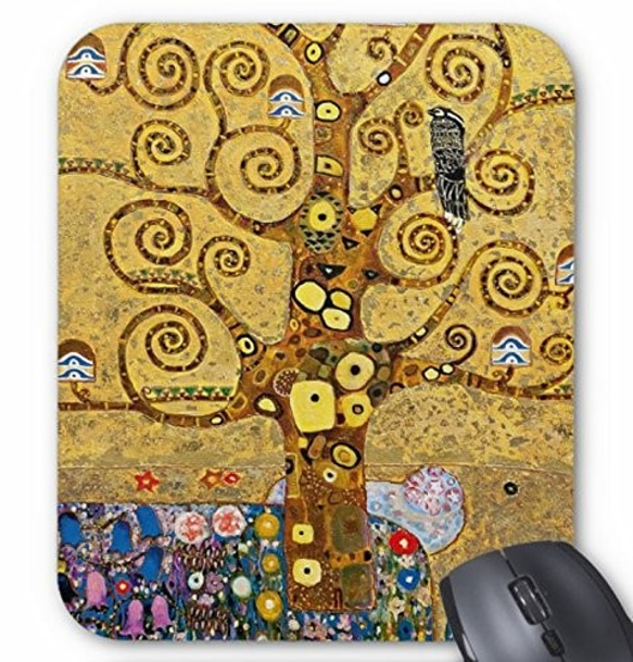 グスタフ・クリムト『 生命の樹（部分）』のマウスパッド（縦型）：フォトパッド（世界の名画シリーズ） 1枚目の画像