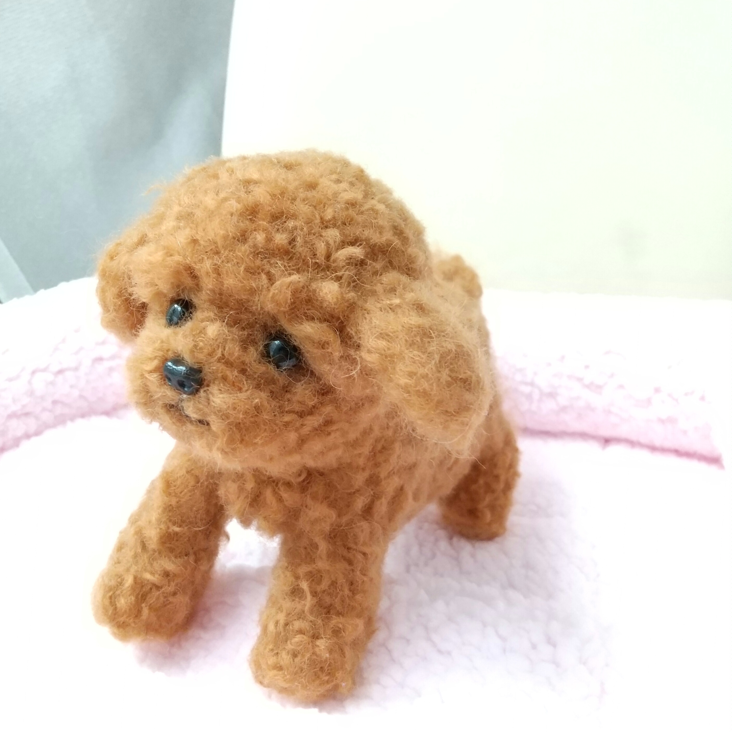 羊毛フェルトトイプードル子犬☆べびちあ☆ティーカップ