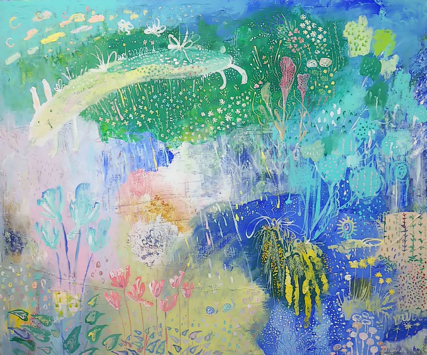絵画】ネイチャーアート 「ヤマメ」原画