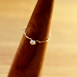 [K14gf] 淡水珍珠 2 毫米 * 鍍金上鍊環 第3張的照片