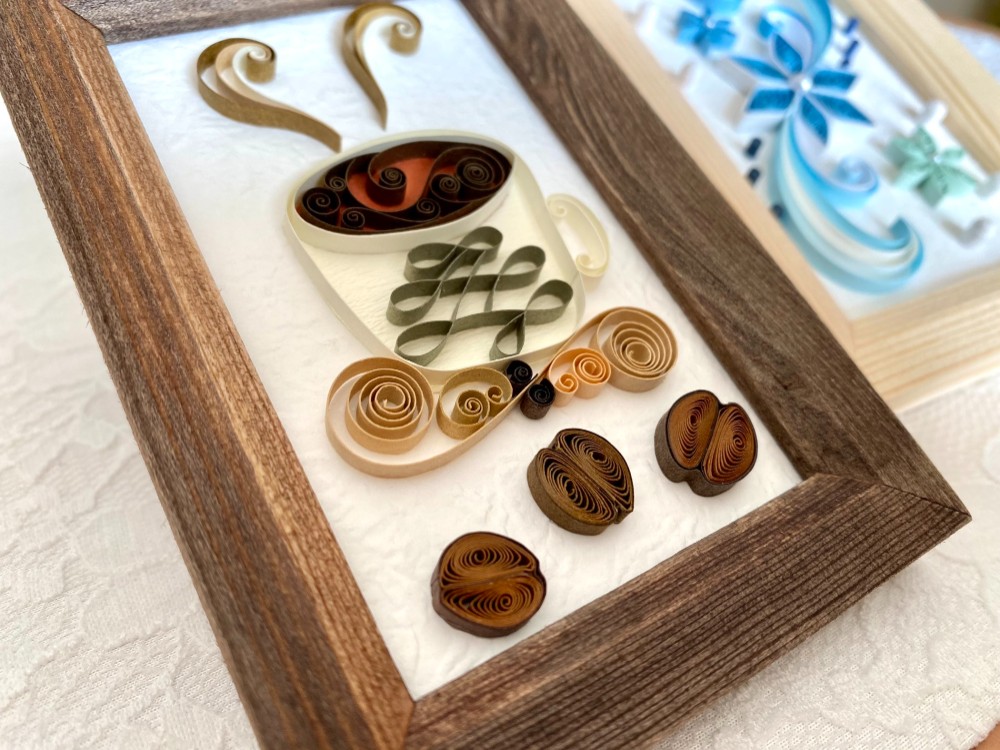 ☆お値下げ☆アロマストーン＆ペーパークイリング＊ミニフレーム