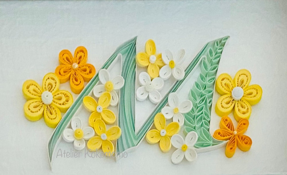 ペーパークイリング イニシャルアート『M』 その他アート Atelier