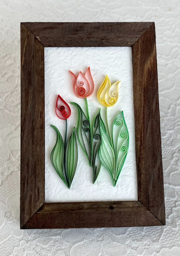 ペーパークイリング ミニフレーム『チューリップ』 その他アート