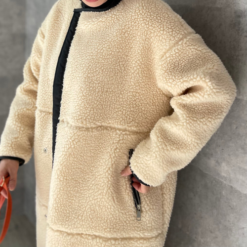 お値下げ中⭐︎yori もふボアコート　アイボリー36 ヨリ yori もふボアコート 36 ホワイト - メルカリ