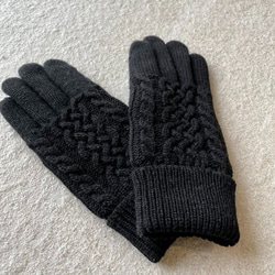 極暖♡総裏フリースだから指先まであったか！！メリノウール手袋レディース ケーブル編み KMC-111 201667 9枚目の画像