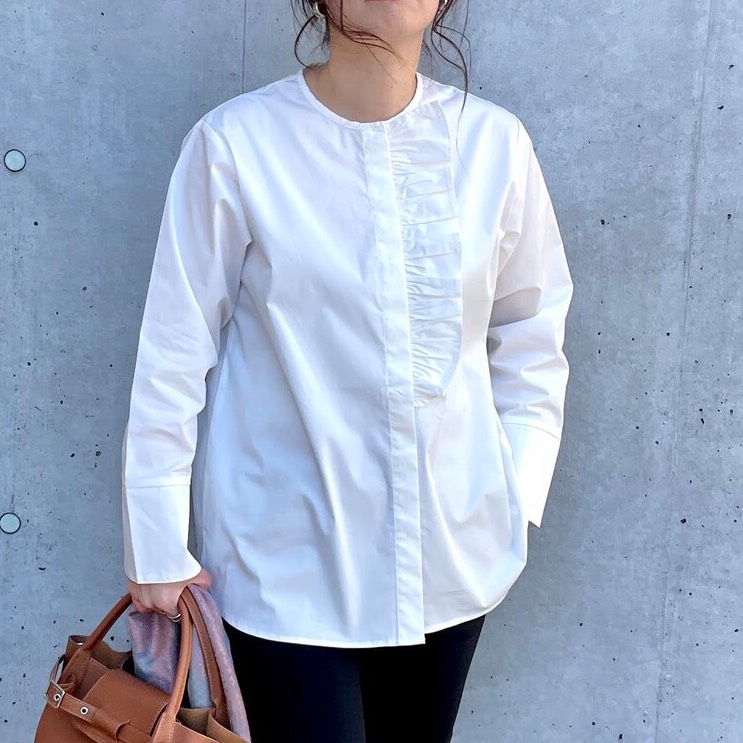 フリルが取り外せる 2wayコットンブラウス 白 【FREE】卒業式 入学式 フォーマル OTM-005 545283