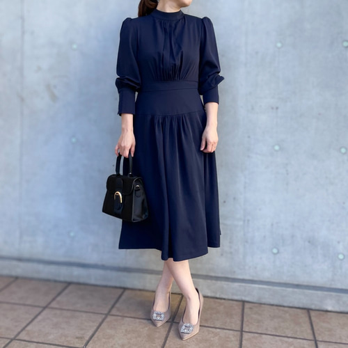 3月末発送【XLsize】美ラインシルエット♪上品フォーマルミモレ丈  