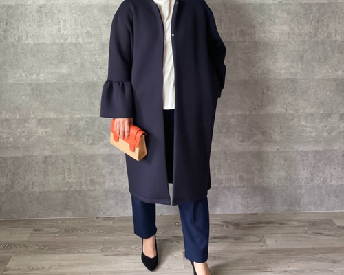 数回着用のみ極美品♡洗えるストレッチフレアコート 40 1_b83180d3312458aab89a55d675e7