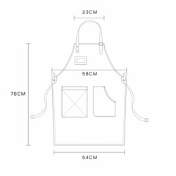 義大利手工植鞣牛皮-工作帆布皮革圍裙 第8張的照片