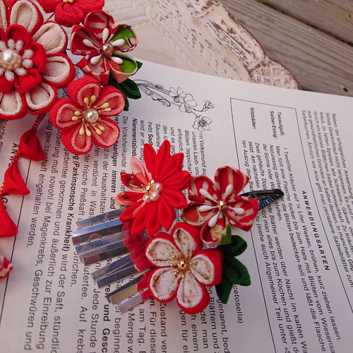 髪飾り 七五三 つまみ細工 0115 かんざし sumire_haru 通販 11042087