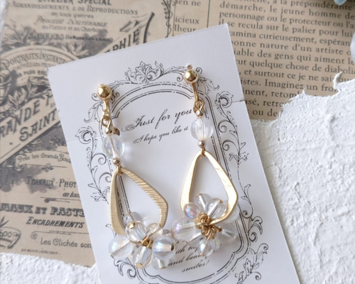 ママンページ　チェコビーズの可愛いピアスC868 ママン様専用ページ チェコビーズの可愛いピアスC868