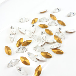 ヴィンテージスワロフスキー Art.300 15×7㎜ ナベット ターコイズギブ