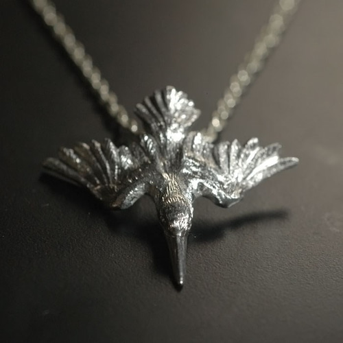 Silver925カワセミ飛び込みペンダント ネックレス・ペンダント 鳥造