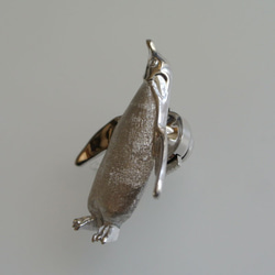 Silver925オウサマペンギンピンブローチ 3枚目の画像