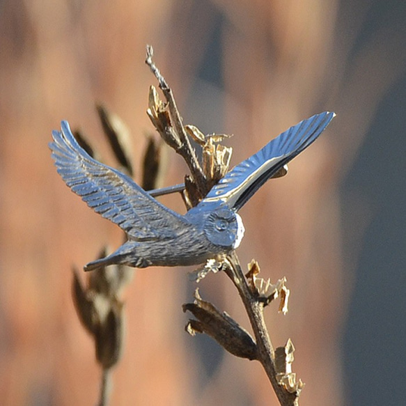 Silver925　空飛ぶコミミズク　ブローチ 1枚目の画像