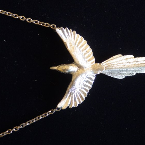 silver925 オナガの飛翔ペンダント ネックレス・ペンダント 鳥造