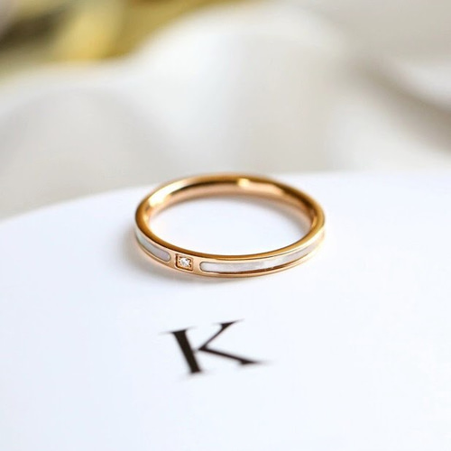 1110☆天然白蝶貝リング サージカルステンレスリング 1点 指輪・リング