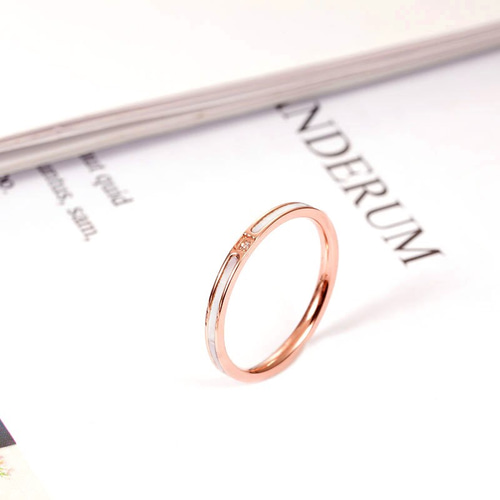 1110☆天然白蝶貝リング サージカルステンレスリング 1点 指輪・リング