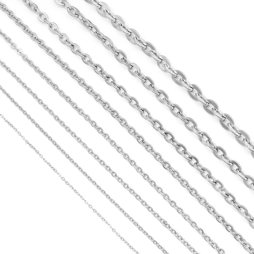 サージカルステンレス ネックレスチェーン 3.0mm～5.0mm 60cm