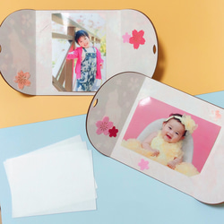 猫と桜のカード Lサイズ〈フォトメッセージカード〉 3枚目の画像