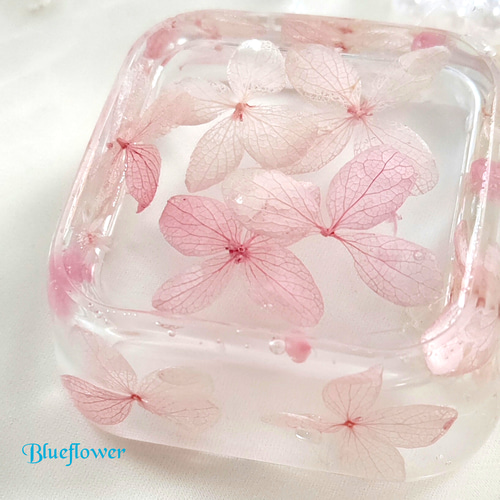 小さい小物入れ♡固まるハーバリウム 固まるハーバリウムの小物入れ 箸・箸置き Blue flower 通販 10068027
