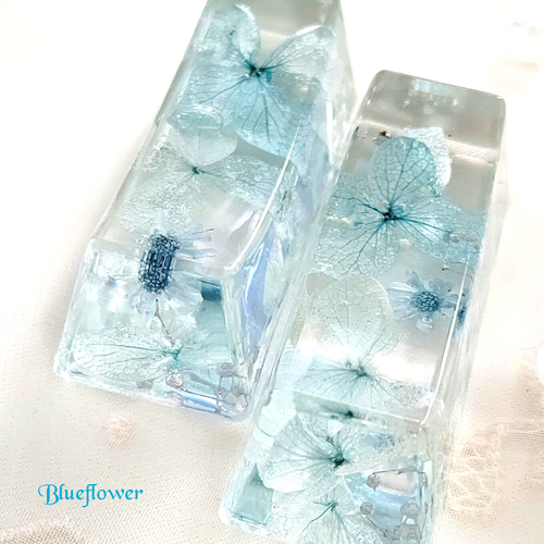 固まるハーバリウムの箸おき 箸・箸置き Blue flower 通販｜Creema  