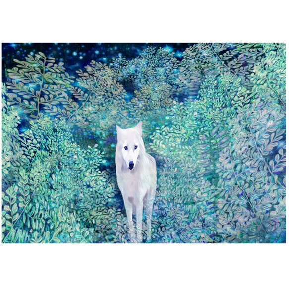 美香様専用　オオカミ　A4サイズ 1枚目の画像