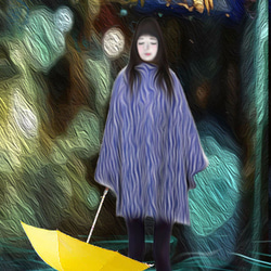 黄色い傘　【Ａ３サイズ】 5枚目の画像