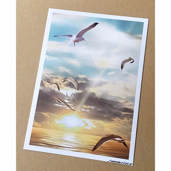 [2L尺寸裱]太陽和海鷗2 第3張的照片