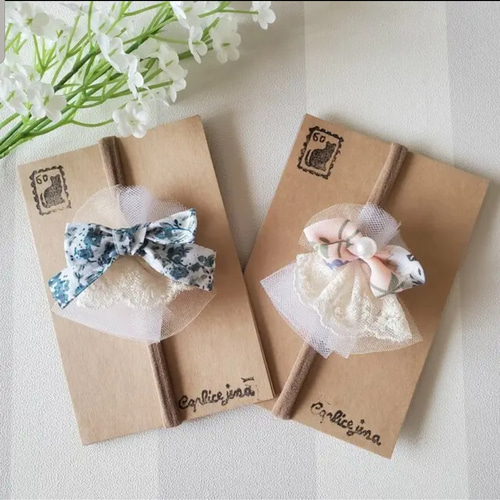 ⓝⓔⓦ【チュールレースリボン③】ベビーヘアクリップ キッズヘア